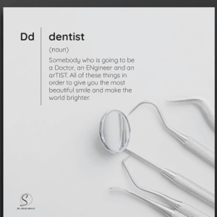 Educational dentist-definition social post for Dr. Omar Sarwat
